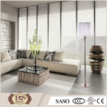 Polished silver led floor lamp for interior decoration