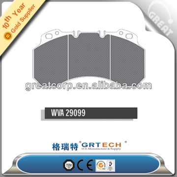 WVA29099 truck brake pad for Iveco