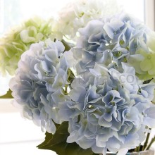High quality hand feeling latex artificial hydrangea wholesale artificial blue hydrangea flowers