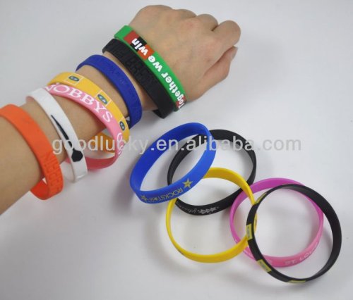 OEM factory Silicone Bracelet with Debossed Letter Logo