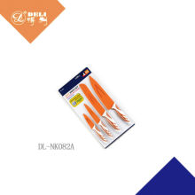 4 pieces soft handle non-stick kitchen knife set