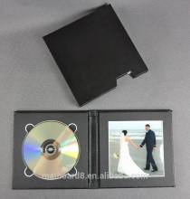 portable dvd storage bag stylish single leather cover cd case decorative cd folio wholesale cute cd dvd case