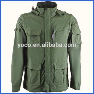 Fashion mens olive green military jacket