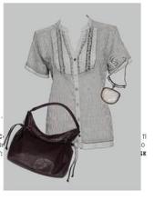 KAHLUA STRIPE CRINKLE SHIRT