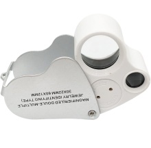 Illuminated Jewelers Loupe: 30x 60x Lens Magnifier with LED Light