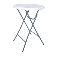 80cm High White Plastic Round Folding Bar Tables for Banquets and Cocktails