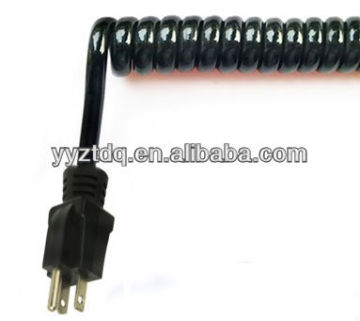 spiral electric wire with USA power plug