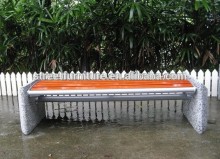 Outdoor bench kits concrete garden bench solid wood bench