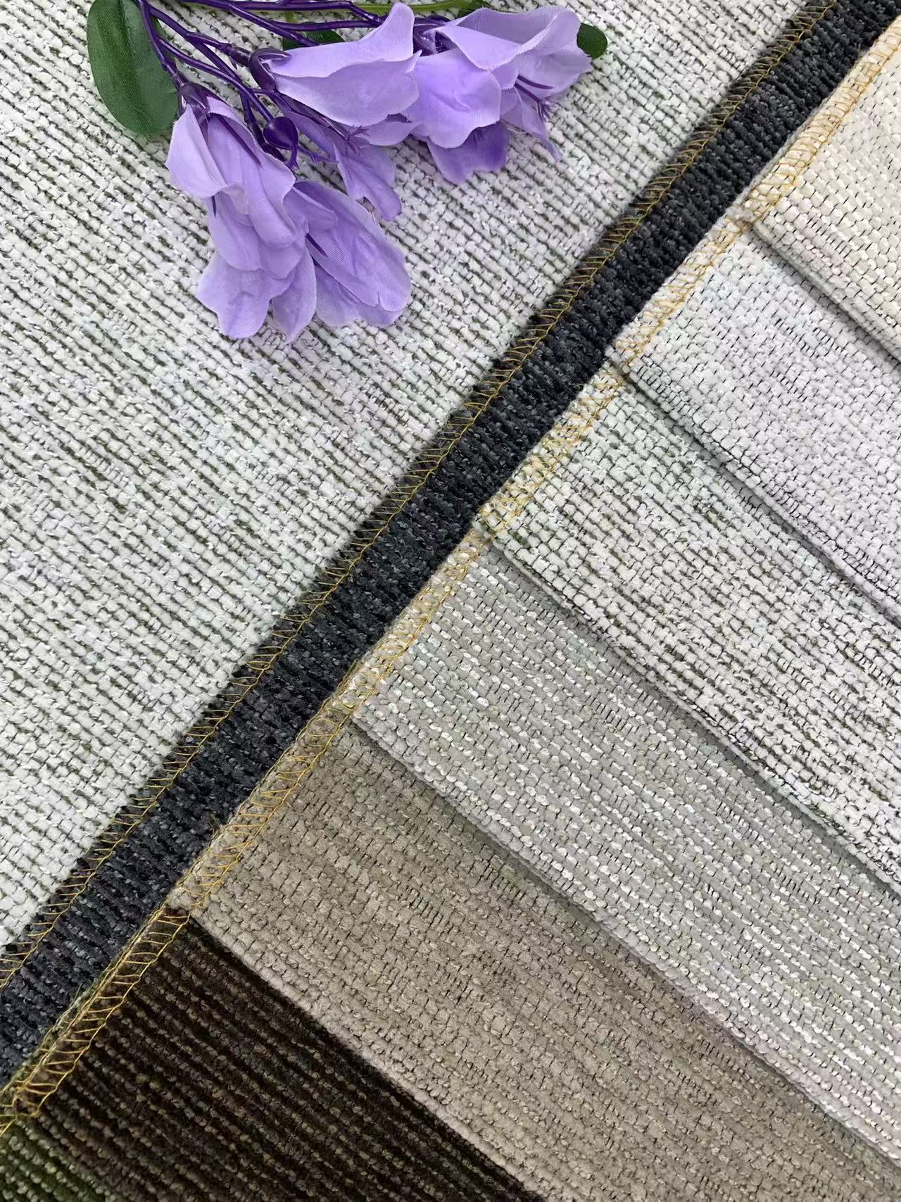 پارچه اثاثه یا لوازم داخلی شنیل راه راه بافت Textured Striped Chenille Upholstery Fabric