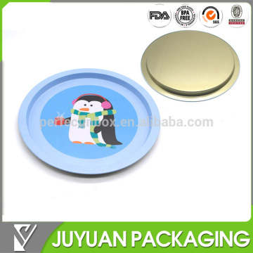 Round food grade serving metal tin tray wholesale