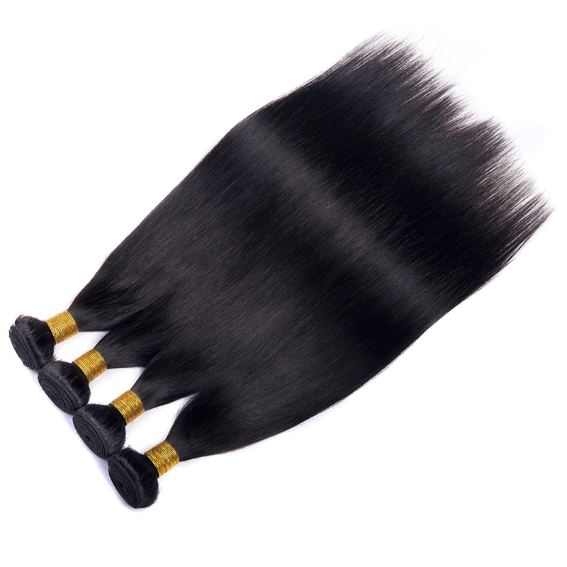 Indian Hair Bundles With Closure Wholesale Cuticle Aligned Raw Hair 100% Unprocessed Mink Virgin Straight Hair