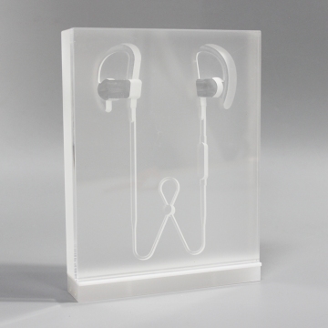 Custom clear acrylic headphone display stand