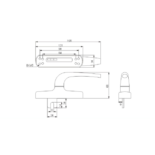 Multi-point lockable handle series circle