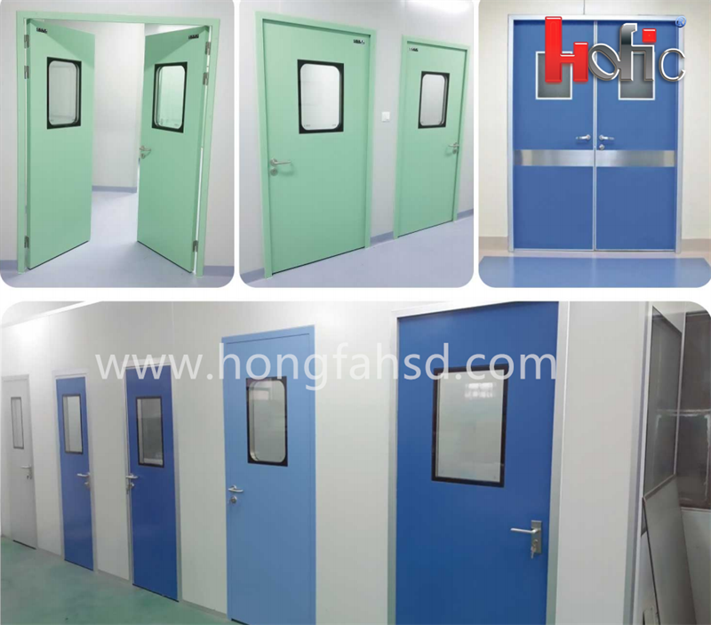 Hermetic airtight operating sliding hospital door