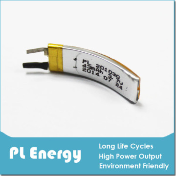 3.7V 43mAh Ultra Thin Curved Lithium Polymer Battery