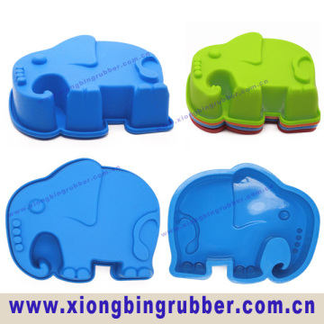 Silicone elephant shape cake mould