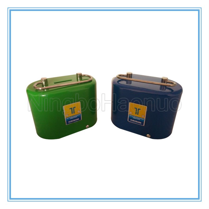 Custom Metal Lock Coin Bank With Key