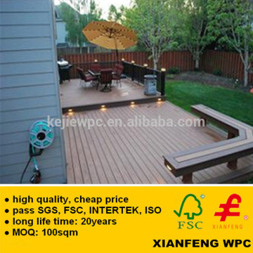 Exterior WPC Flooring Anti UV Wood Plastic Boards Waterproof Outdoor Composite Deck Floor Covering