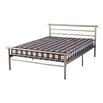 King-sized metal bed