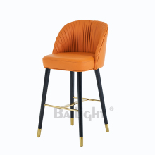 Yellow Velvet Bar Stool for Fun Parties