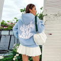 Ladies Sky Blue Hoodie Wholesale