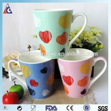 Pink heart logo custom mug printing