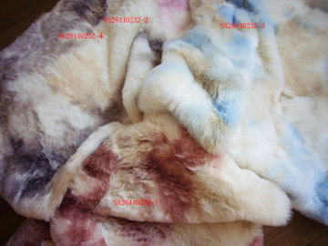 Tie-Dyed Long Fabric Faux Fur