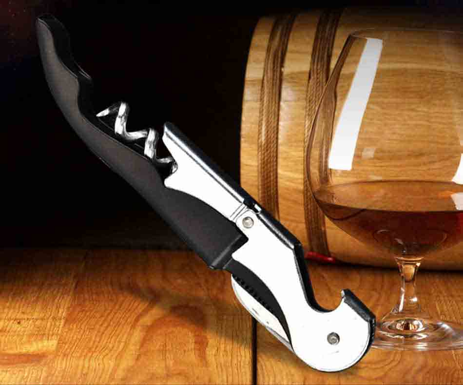 Hot Selling Sea Horse Wine Bottle Opener Black Color Corkscrew Kitchen Knife Beer Red Wine Opener For Wedding Party