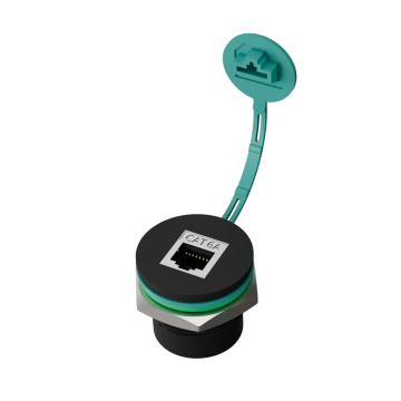 Industrial Panel Mount Cat 6A Ethernet RJ45