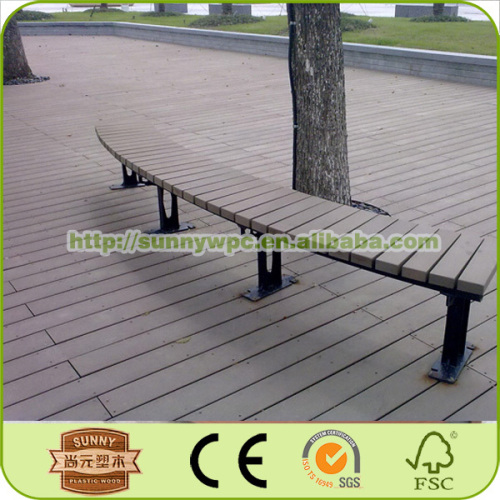 waterproof wpc wood slats for cast iron bench