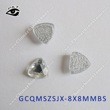 8x8mm Triangle Shape Faceted Epoxy Rhinestone Hot fix Epoxy Stone
