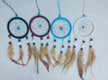 Dream Catcher, 9cm Indian Dream Catcher, Shell Feathers Dream Catcher Handmade Decorate Jewelry PT2203