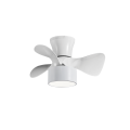 3-Blades White Decorative Ceiling Fan with LED Light