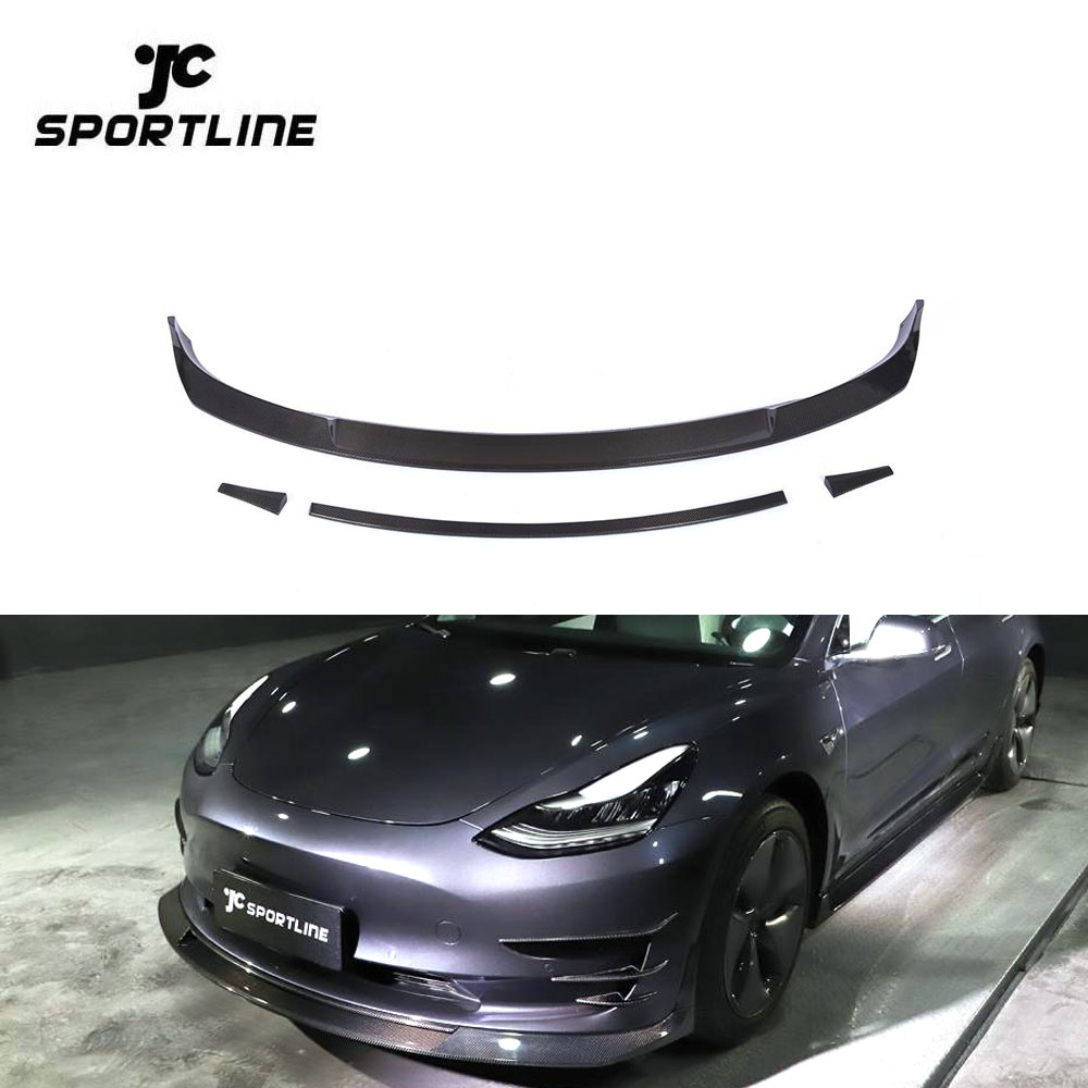 Carbon Fiber Front Side Fender Vents Cover Trims For Tesla Model S 2014 2017