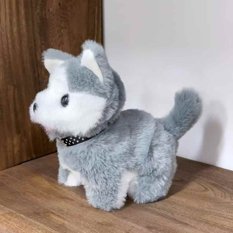 Motion Responsive Spliced Upright Ear Puppy Stuffed Toy