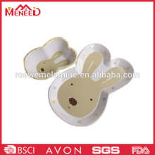 Market new products food safety rabbit shape dinner plate