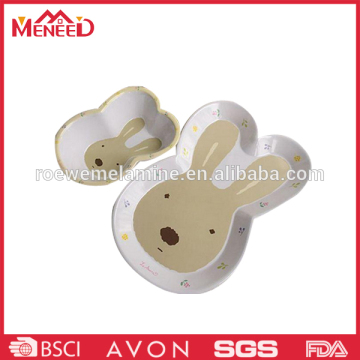 Market new products food safety rabbit shape dinner plate