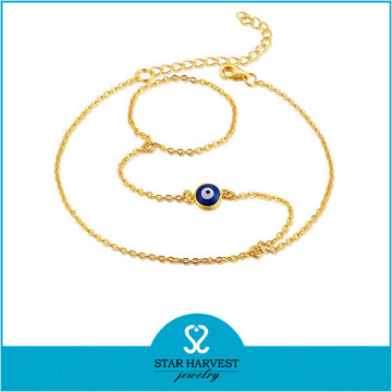 Turkish style zircon stone blue evil eye jewelry