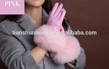 Lady sheep skin leather glove