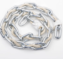 Elevator balance compensation chain with rope