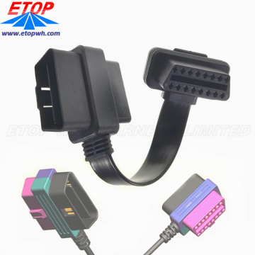 OBD2 diagnostische adapterconnector platte kabel