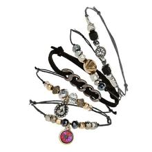 Hot-saled various fabric string braided handmade bracelets