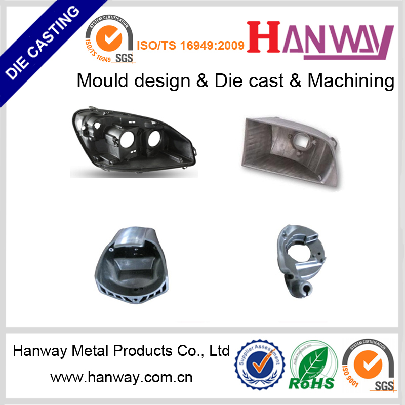 Guangdong manufacture OEM aluminum die casting automotive led headlight enclosure headlamp housing for auto