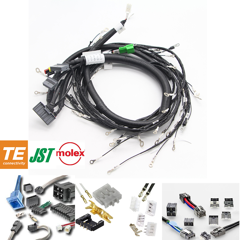 Custom Wire Harness Manufacture Dupont Jst Molex Cable Male Female Accept 2.0mm 2.54mm 1mm Custom for Engine Electronics CE RHOS
