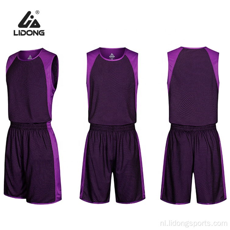 Groothandel ademende sport basketbal jersey set