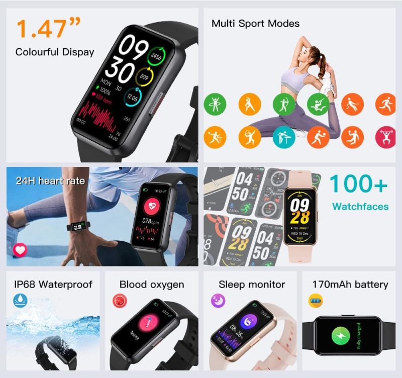 1.47'' OLED Smart Band for Health Monitoring