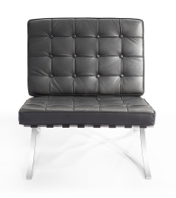 Stainless Steel Frame Microfiber Leather Soft Lounge Chair