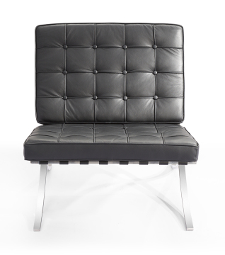 Stainless Steel Frame Microfiber Leather Soft Lounge Chair