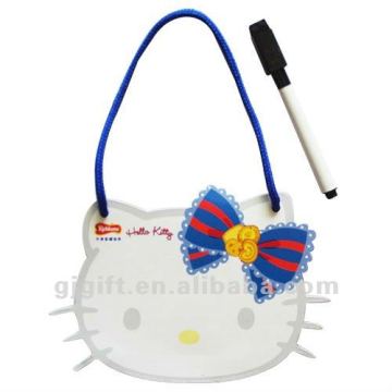 2015 popular hello kitty cute magnetic writting board