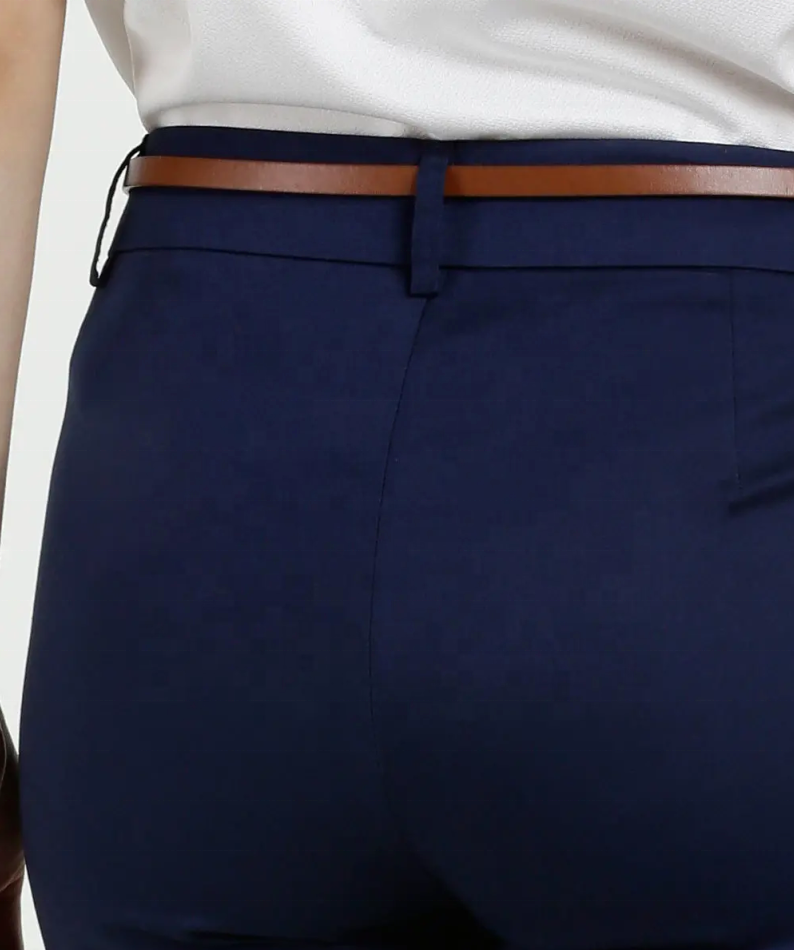 Pantaloni slim blu navy da donna di vendita calda